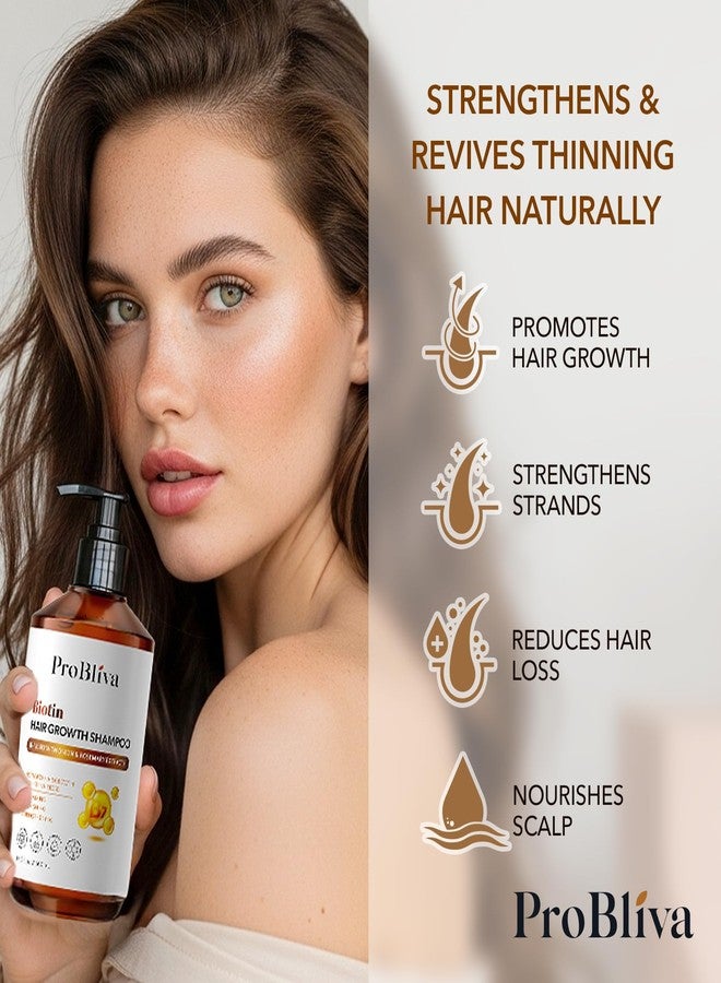 ProBliva Biotin Hair Growth Shampoo for Thinning Hair in Adults 30+ – Strengthening Formula with Biotin & Rosemary – Reduces Shedding, Supports Fuller, Stronger Hair – Sulfate-Free, 16.9 fl oz - Image 5